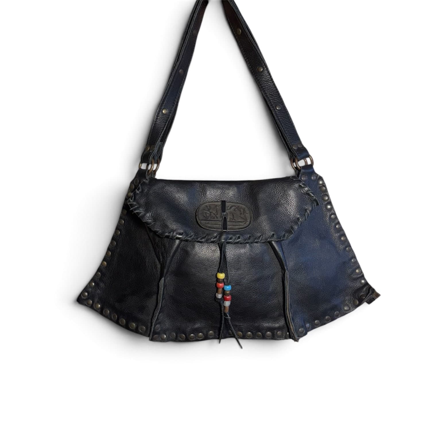 Sm. Genghis Khan Saddle Bag in Jet Black