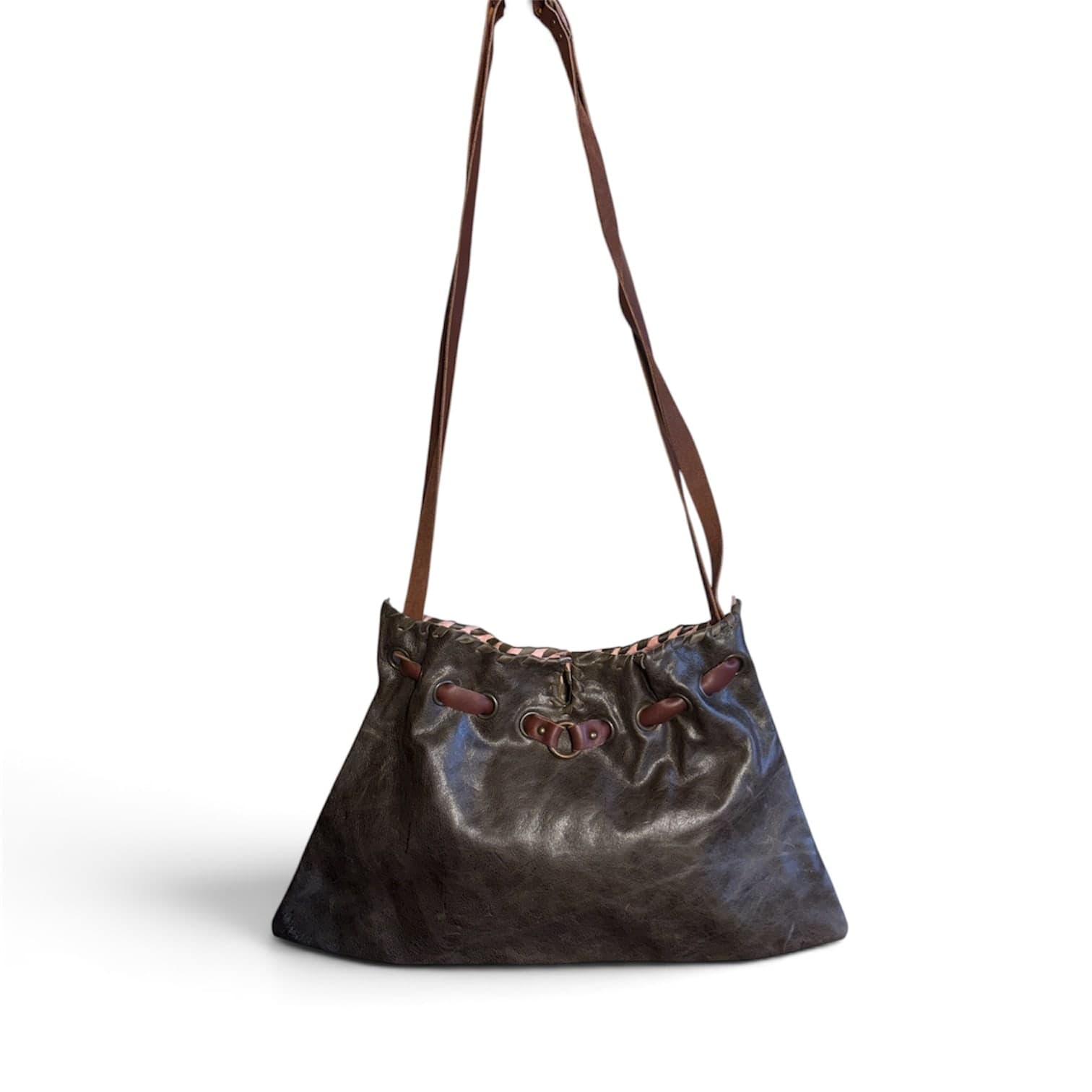 Sm. Drawstring Hobo in Mocha