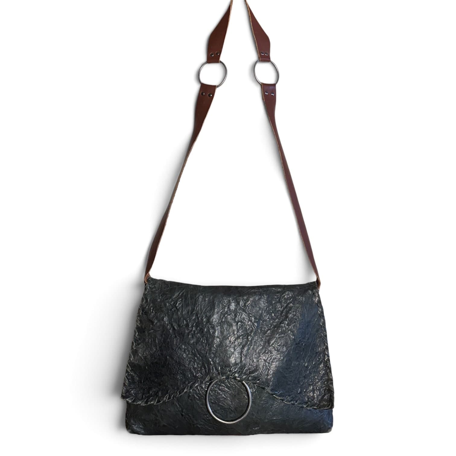 Lg. Saddle Bag in Dark Teal Blue